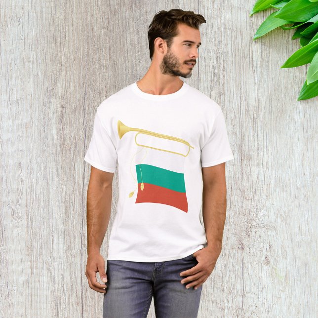 Bulgariska Flagga och bugle T Shirt (Skapare uppladdad)