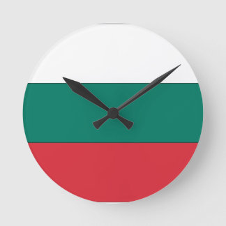 Bulgariska Flagga Rund Klocka