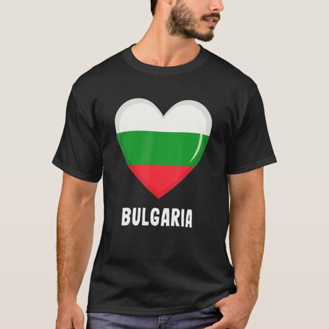 Bulgariska Flagga T Shirt (Framsida)