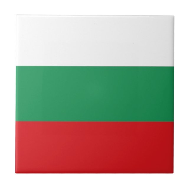 Bulgariska flaggan kakelplatta (Framsidan)
