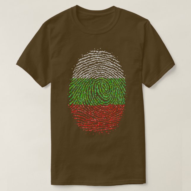 Bulgariska flaggans fingeravtryck bulgariska foste t shirt (Design framsida)