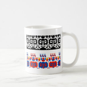 Bulgariska folkkonst mönster kaffemugg