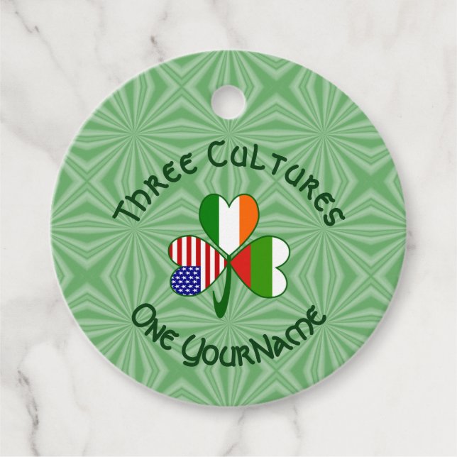 Bulgariska Irish Shamrock Flagga personalize Gåvor Etiketter (Framsida)