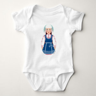 Bulgariska Matryoshka Baby Bodykostym T Shirt