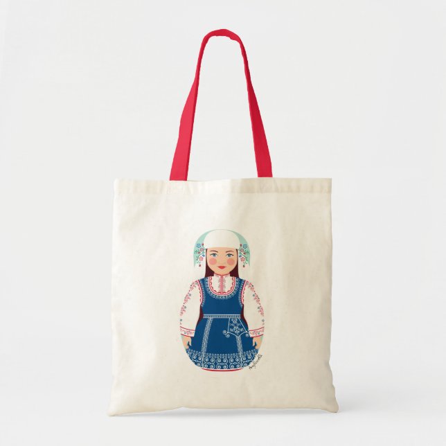 Bulgariska Matryoshka Bag Tygkasse (Framsidan)