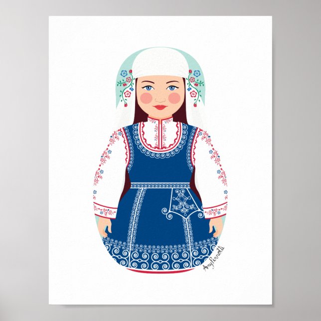 Bulgariska Matryoshka Poster (Framsidan)