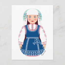 Bulgariska Matryoshka-vykort Vykort