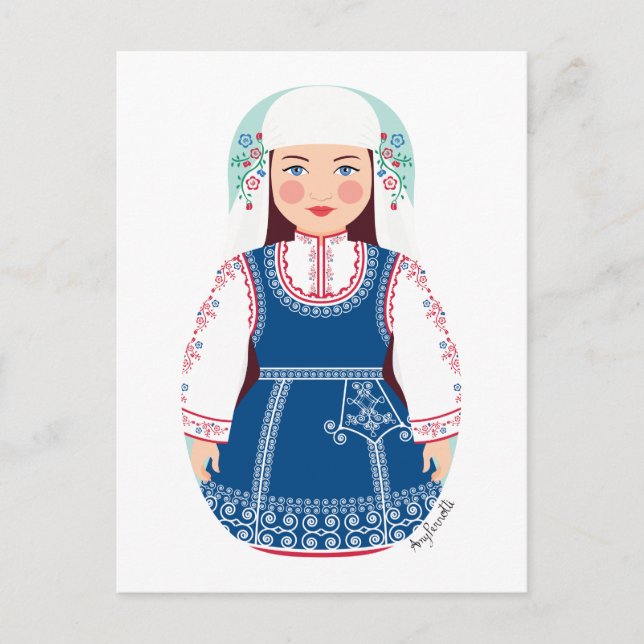 Bulgariska Matryoshka-vykort Vykort (Framsida)