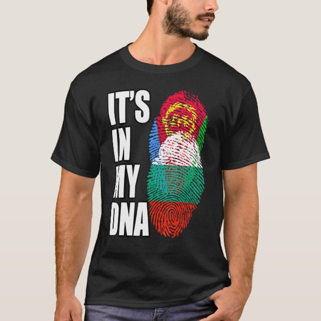 Bulgariska och eritreanska Mix DNA-Flagga T Shirt (Framsida)