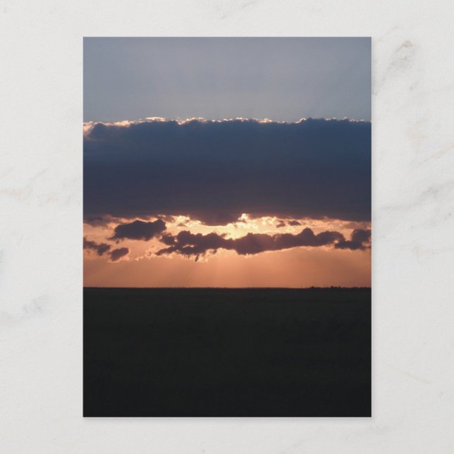 Bulgariska solnedgång vykort (Framsida)