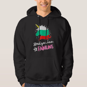Bulgariska Unicorn Bulgarien Flagga Hoodie