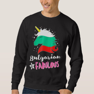 Bulgariska Unicorn Bulgarien Flagga Lång Ärmad Tröja