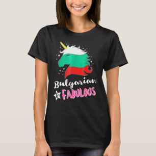 Bulgariska Unicorn Bulgarien Flagga T Shirt
