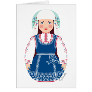 bulgariskt Matryoshka-kort OBS Kort