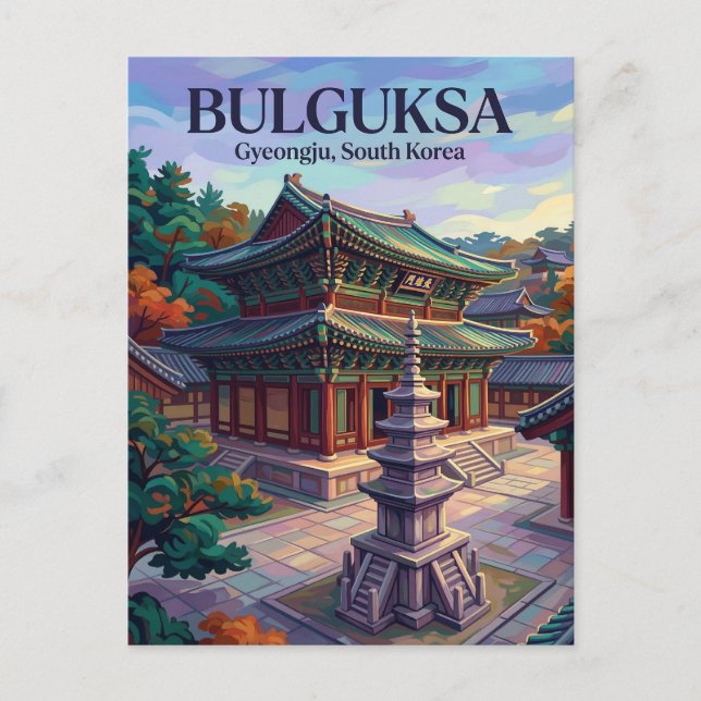 Bulguksa-templet Sydkorea Vykort (Framsida)