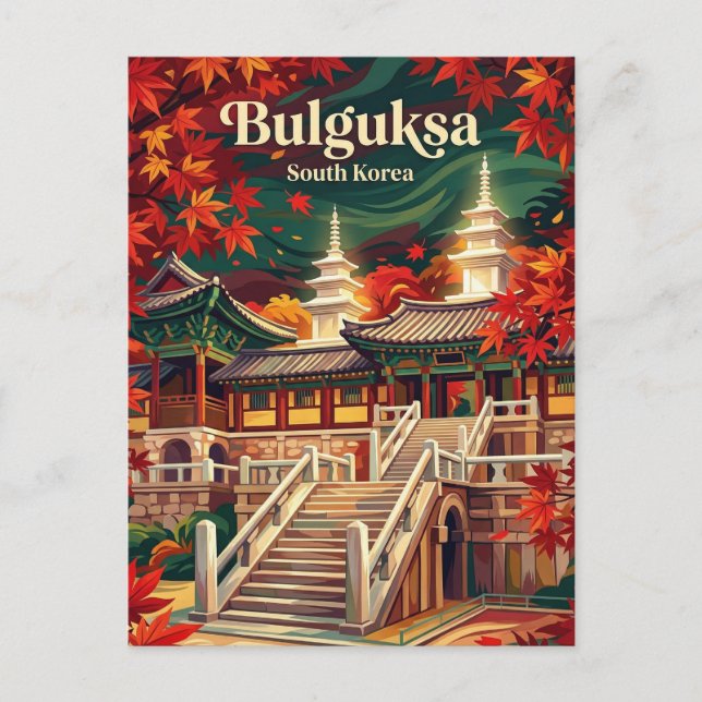 Bulguksa-templet Sydkorea Vykort (Framsida)