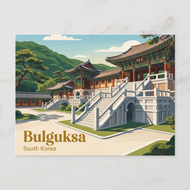 Bulguksa-templet Sydkorea Vykort (Framsida)