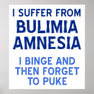 Bulimia Amnesi Roligt Affisch