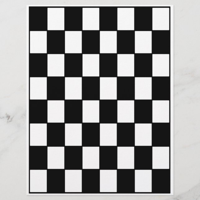 Bulk B&W Checkerboard Scrapbook Pages Reklamblad (Framsidan)