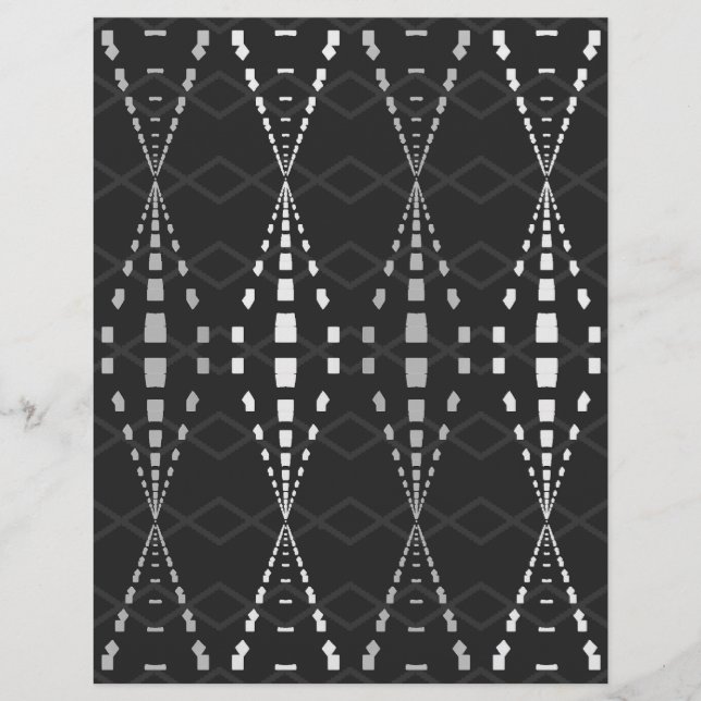 Bulk B&W Ley Lines Scrapbookssidor Reklamblad (Framsidan)