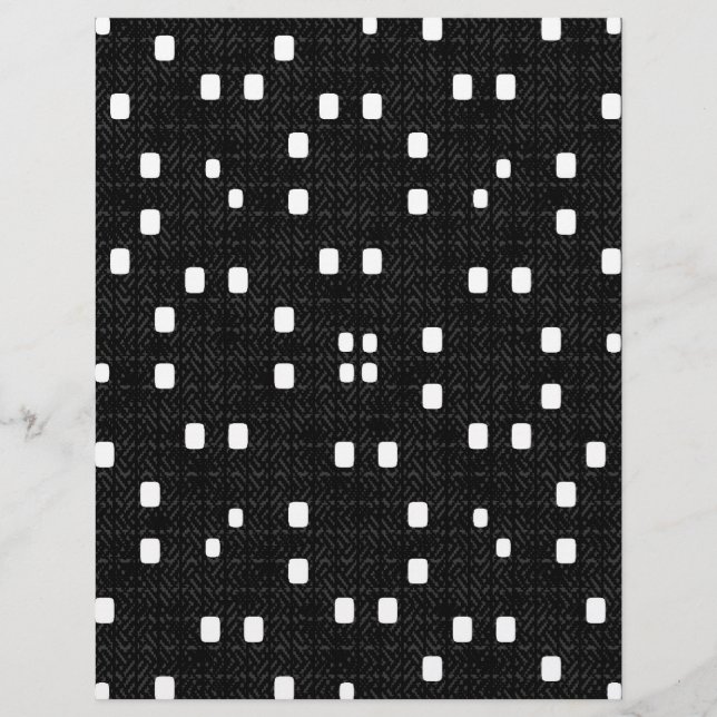 Bulk B&W Texturerade Minimalistiska Scrapbook-sido Reklamblad (Framsidan)
