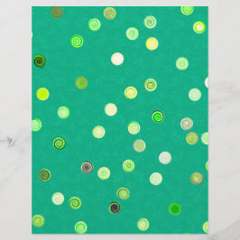 Bulk - Green Twisty Polka Dot Spiral Scrap Paper Reklamblad