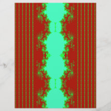 Bulk jul fraktal röd och grön Scrapbook papper