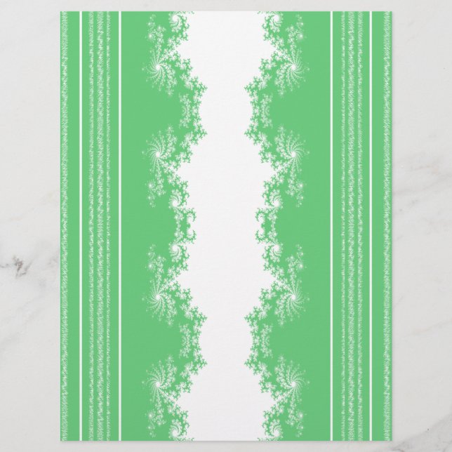 Bulk jul fraktal vintergrön scrapbookpapper reklamblad (Framsidan)