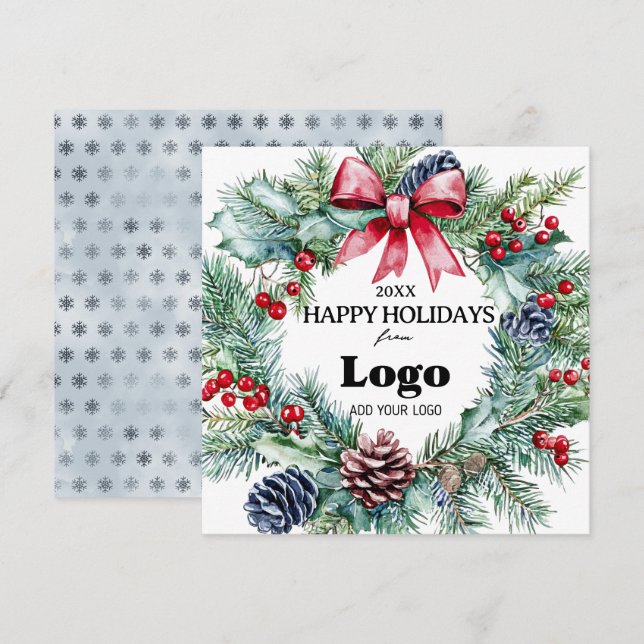 Bulk Julhälsningskort för klienter Julkort (Fram/baksida)