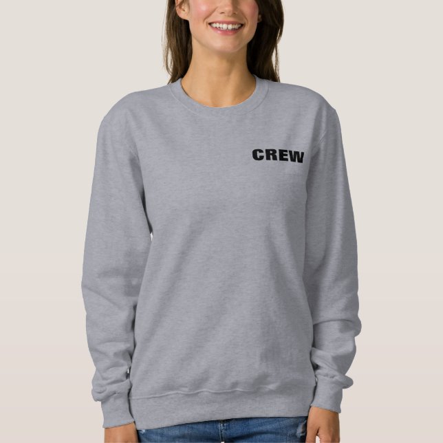 Bulk med tillagd Logotyp för besättningsbesättning T Shirt (Framsida)