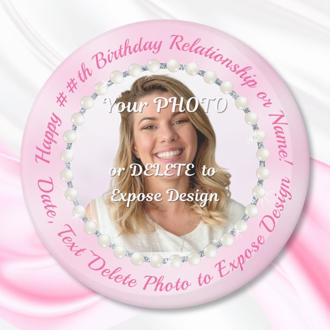 BULK Party favors för Vuxnor eller Barn eller Köp  Magnet (30th birthday party favors. Personalized photo favors. Bulk party favors for adults. Pink favors.)