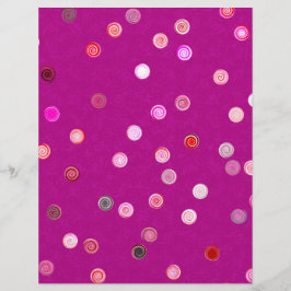 Bulk - Pink Twisty Polka Dot Spiral Scrap Paper Reklamblad