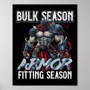 Bulk-säsong Pansar Passar Säsong Gym Meme Poster