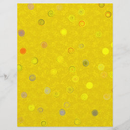 Bulk - Yellow Twisty Polka Dot Spiral Scrap Paper Reklamblad