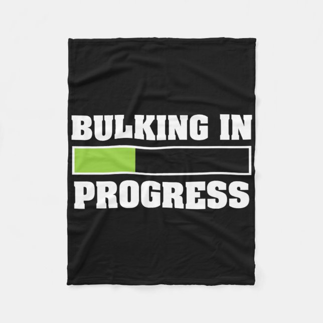 Bulkning Pågår Rolig Viktlyftning Bodybuilding Fleecefilt (Framsidan)