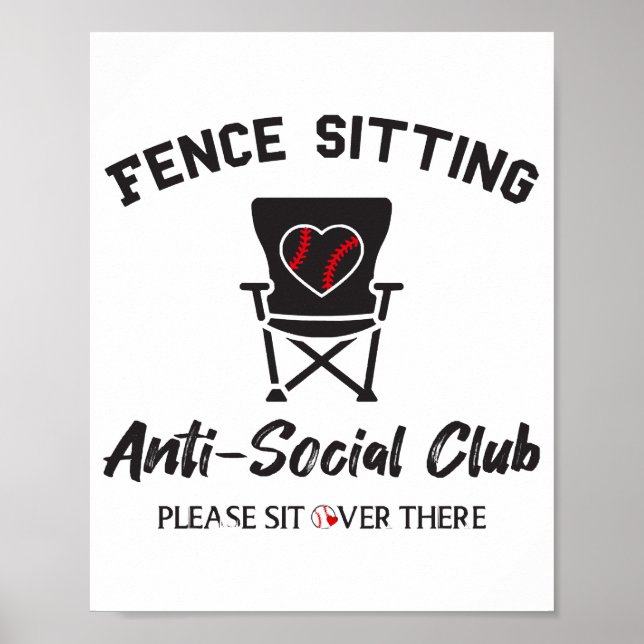 Bulksoft för Sitta Anti Social Klubb Baseball Soft Poster (Framsidan)