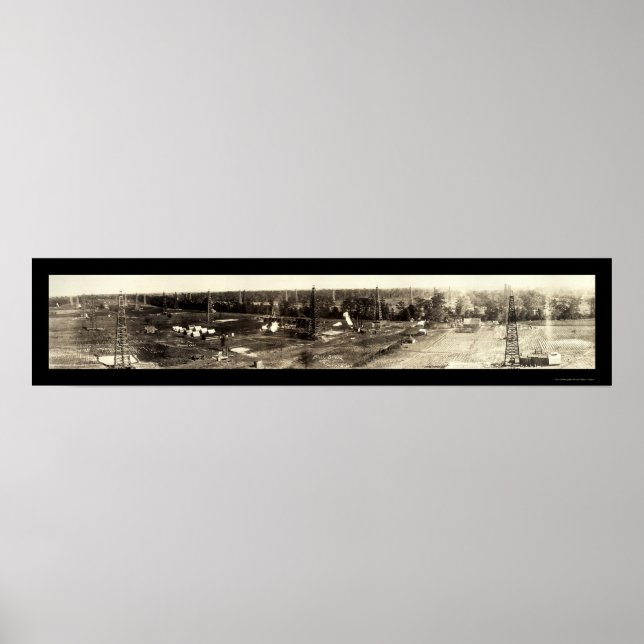 Bull Bayou Oil LA Photo 1919 Poster (Framsidan)