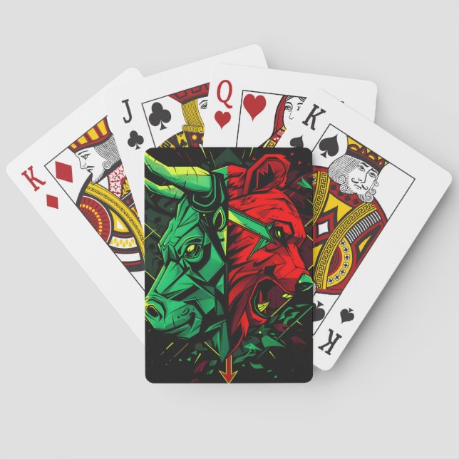 Bull Bear Duel Forces Casinokort (Baksidan)