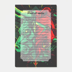 Bull Bear Duel Forces Post-it Block