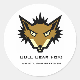 Bull Bear Fox Neo Reynard Sticker Runt Klistermärke