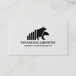 Bull Bear Logotyp Pub Graph Finansiella Visitkort