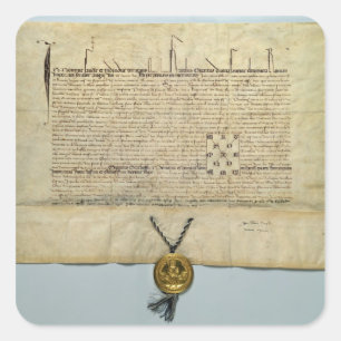 Bull Charles IV Heliga Roman Emperor Fyrkantigt Klistermärke