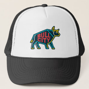 Bull City Neon Bull - Modern Durham North Carolina Keps
