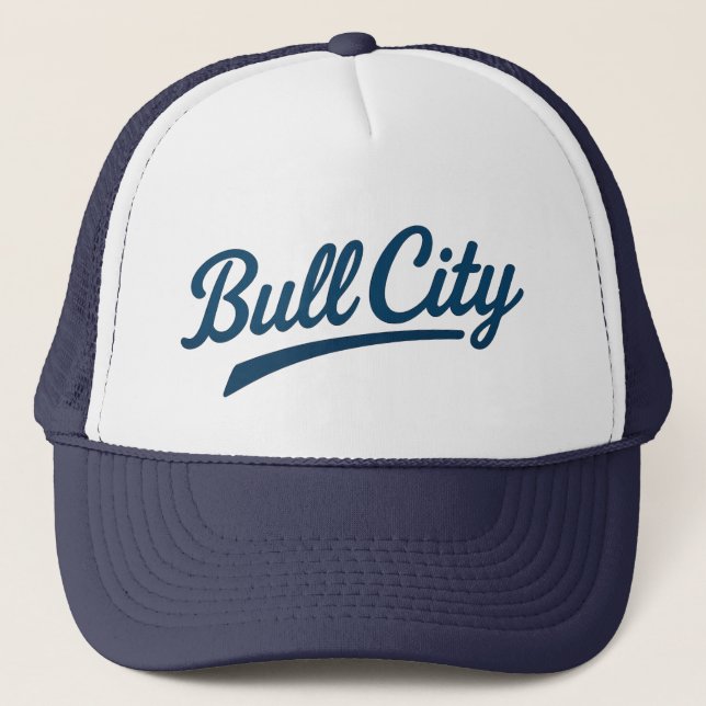 Bull City Script Logotyp - Durham North Carolina Keps (Framsida)