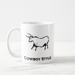 Bull Cowboy Stil Black Kaffemugg