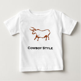 Bull Cowboy Stil Brown Tee Shirt