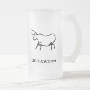 Bull Dedication Black Frostat Ölglas