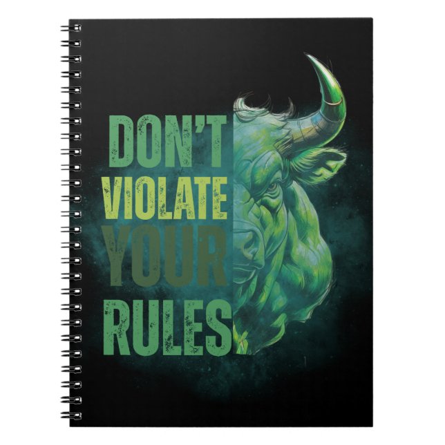 Bull design | Reminder | Motivation Anteckningsbok (Framsidan)