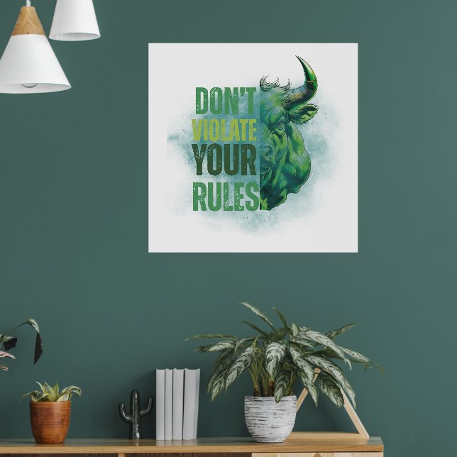 Bull design | Reminder | Motivation Poster (Vardagsrum 1)