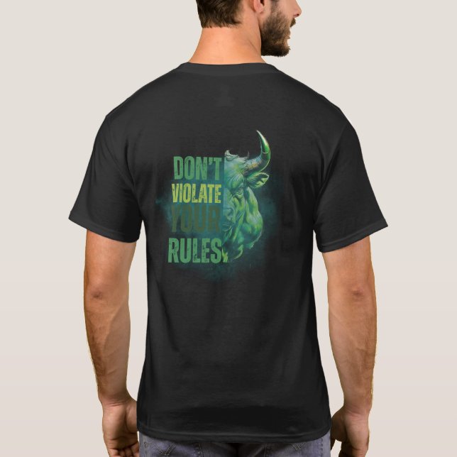 Bull design | Reminder | Motivation T Shirt (Baksida)